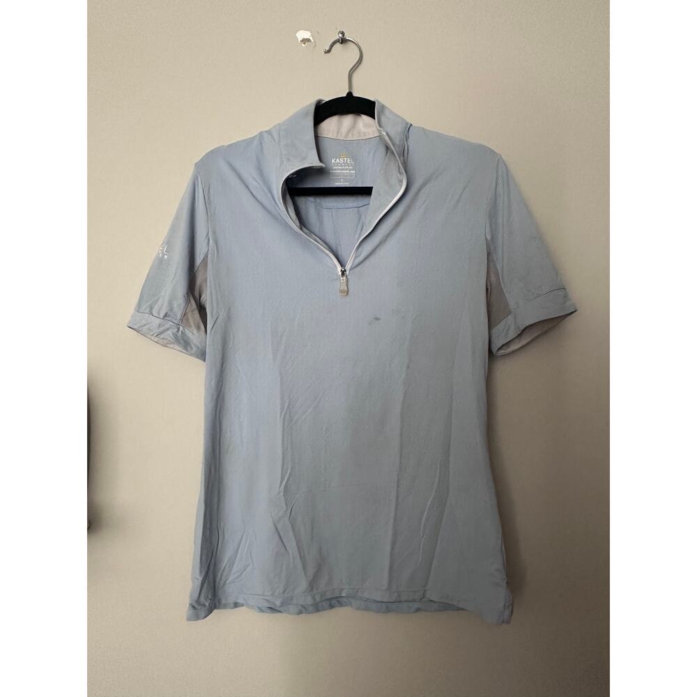 Light Blue Short Sleeve Riding Shirt | Kastel | Size L